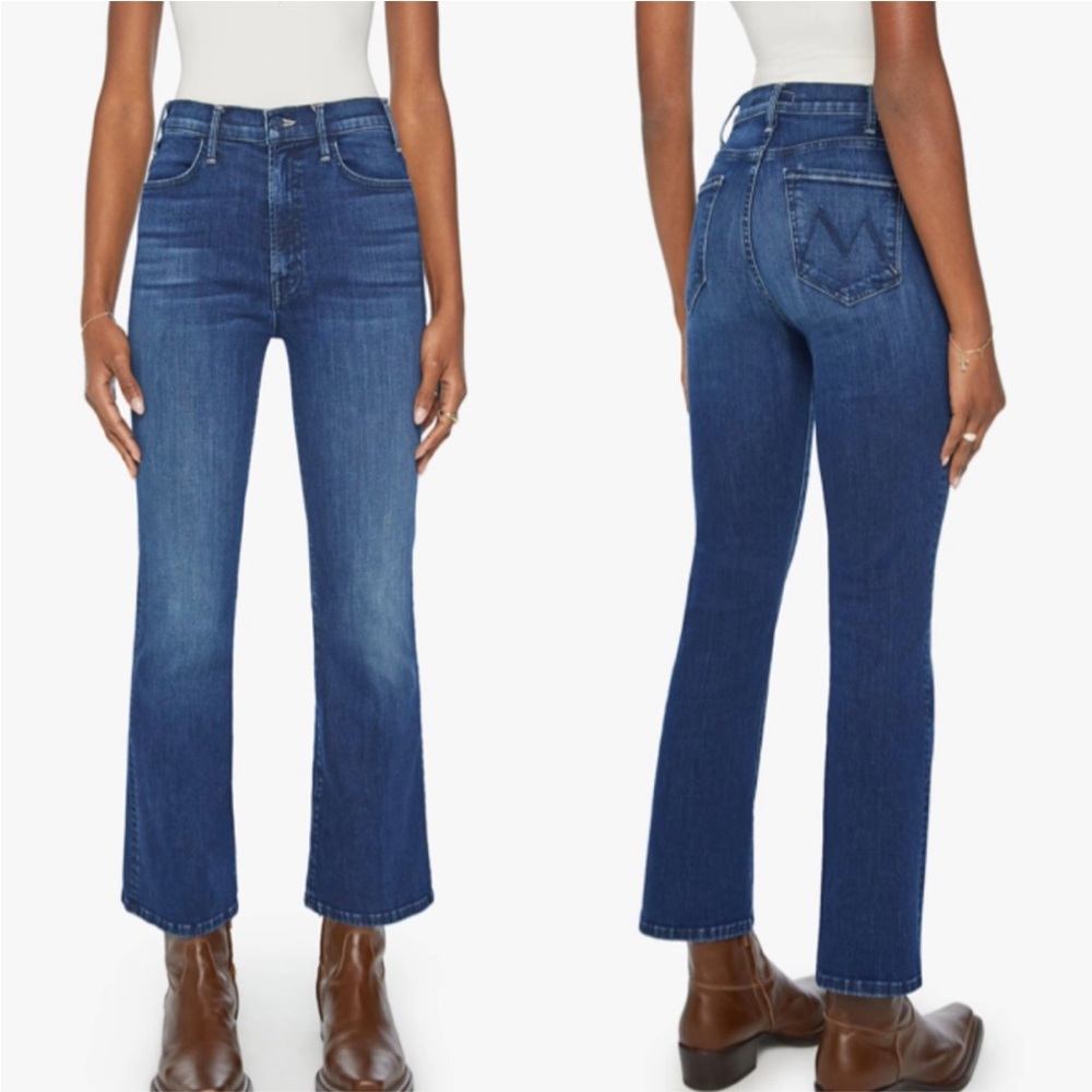 MOTHER The Hustler Ankle Women's High-Rise Blue Jeans
